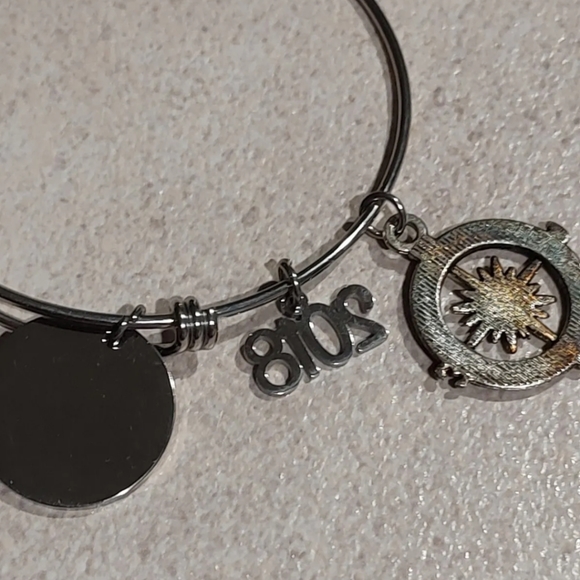 Inspirational Charm Bangle Bracelet Engraved Message'Always remember you're - Picture 4 of 9